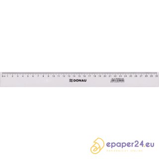 Linijka plastikowa Donau 30cm transparentna