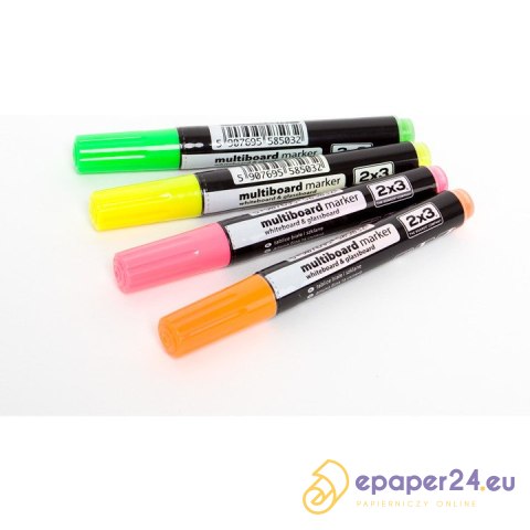 MARKER KREDOWY 2x3 10mm 4 KOLORY FLUO MARKER KREDOWY 2x3 10mm 4 KOLORY FLUO