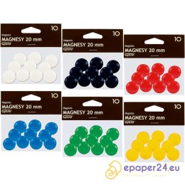 Magnesy do tablic Grand śr.20mm zielone (10)