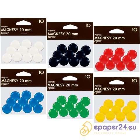 Magnesy do tablic Grand śr.20mm zielone (10) Magnesy do tablic Grand śr.20mm zielone (10)