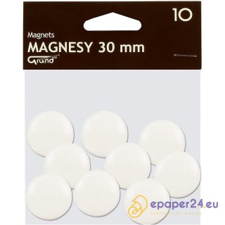 Magnesy do tablic Grand śr.30mm białe (10)