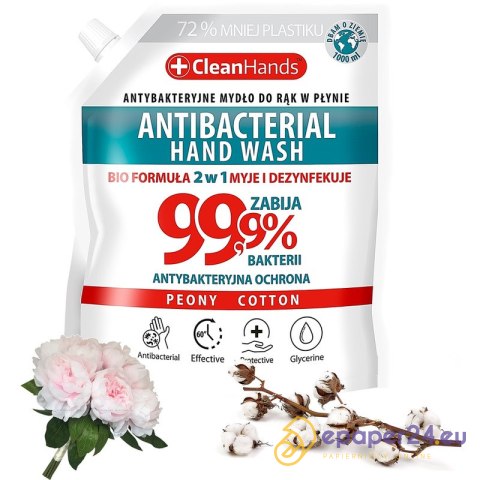 Mydło w płynie CleanHands 1L antybakteryjne Mydło w płynie CleanHands 1L antybakteryjne