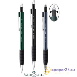 Ołówek automatyczny Faber-Castell Grip 1347 0.7mm metaliczny czarny
