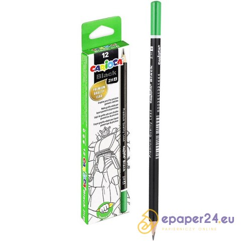 Ołówki techniczne Carioca 2H czarne (12) Ołówki techniczne Carioca 2H czarne (12)