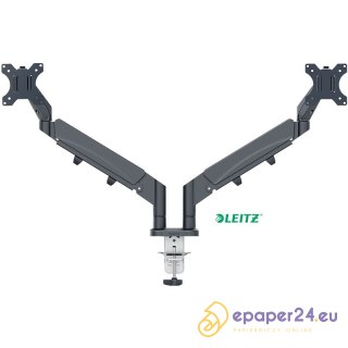 Ramię na 2 monitory Leitz Ergo ciemnoszare