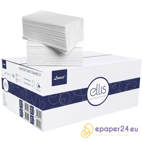 Ręczniki składane Ellis V-Fold 2w celuloza białe (20x150) Ręczniki składane Ellis V-Fold 2w celuloza białe (20x150)