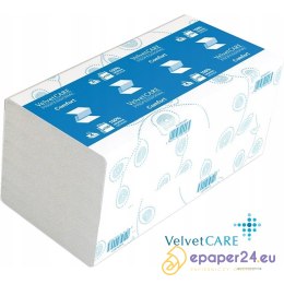 Ręczniki składane Velvet Care V-Fold 2w celuloza białe (150)