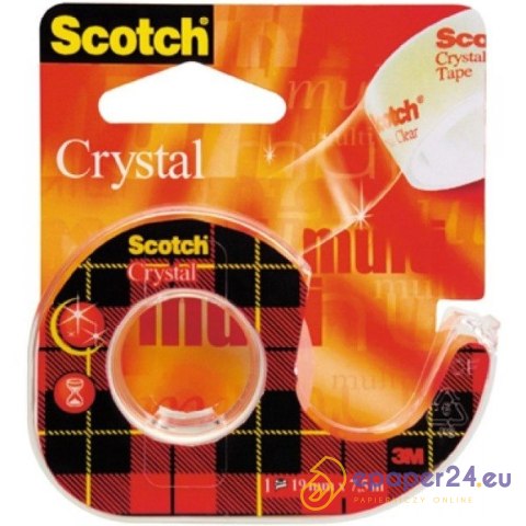 TAŚMA BIUROWA SCOTCH CRYSTAL 19mm/7.5m + PODAJNIK TAŚMA BIUROWA SCOTCH CRYSTAL 19mm/7.5m + PODAJNIK