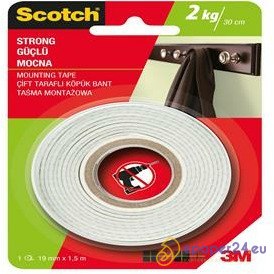 TAŚMA MONTAŻOWA SCOTCH 19mm/1.5m PIANKOWA TAŚMA MONTAŻOWA SCOTCH 19mm/1.5m PIANKOWA