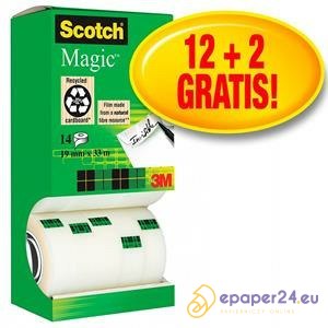 TAŚMY BIUROWE SCOTCH MAGIC 19mm/33m MATOWE (14) TAŚMY BIUROWE SCOTCH MAGIC 19mm/33m MATOWE (14)