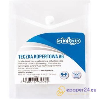 TECZKA KOPERTOWA STRIGO A6 TRANSPARENTNA TECZKA KOPERTOWA STRIGO A6 TRANSPARENTNA