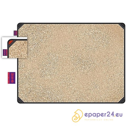 Tablica korkowa MemoBe Idea Edge 60x45cm rama aluminiowa czarna Tablica korkowa MemoBe Idea Edge 60x45cm rama aluminiowa czarna