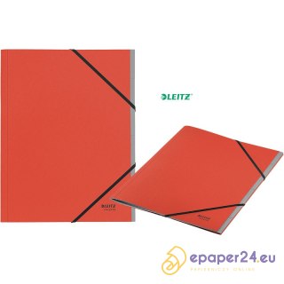 Teczka PP z gumką Leitz Recycle A4 6 przekładek czerwona