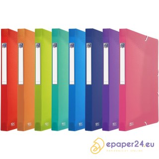 Teczka PP z gumką Oxford Urban A4+/25mm mix kolorów