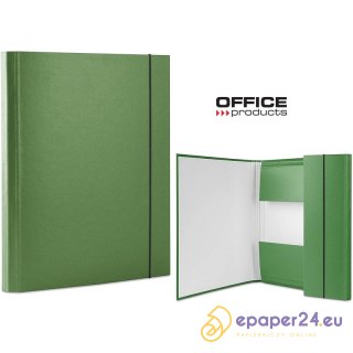 Teczka kartonowa z gumką Office Products A4/30mm zielona
