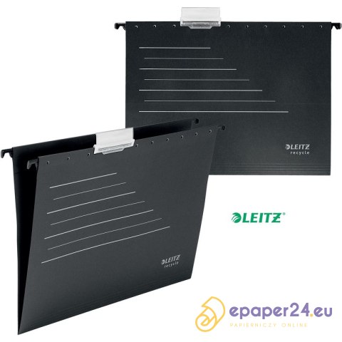 Teczka zawieszana Leitz Alpha Recycle A4 czarna Teczka zawieszana Leitz Alpha Recycle A4 czarna