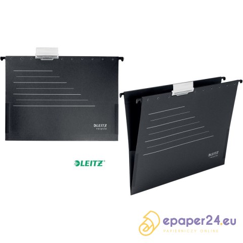 Teczka zawieszana Leitz Alpha Recycle A4 (z bokami) czarna Teczka zawieszana Leitz Alpha Recycle A4 (z bokami) czarna