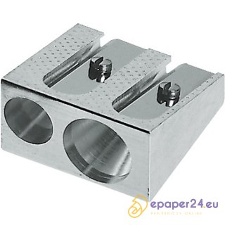 Temperówka Faber-Castell 2 otwory metalowa srebrna