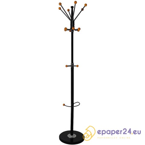 Wieszak na ubrania Office Products Stockholm czarny Wieszak na ubrania Office Products Stockholm czarny