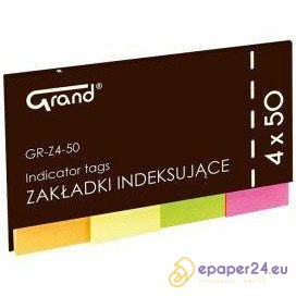 Zakładki Grand 20x50mm 4 kolory (4x50) Zakładki Grand 20x50mm 4 kolory (4x50)