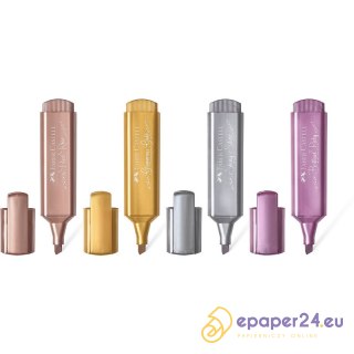 Zakreślacz Faber-Castell 1546 metaliczny srebrny