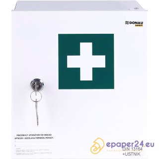 Apteczka naścienna Donau Safety 20" DIN 13164 (+ ustnik) metalowa