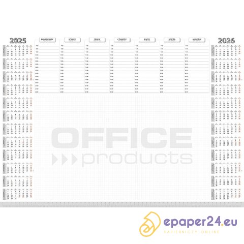 Biuwar na biurko Office Products 594x420mm 2025/2026 Biuwar na biurko Office Products 594x420mm 2025/2026