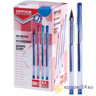 Długopisy żelowe Office Products Classic 0.5mm niebieski