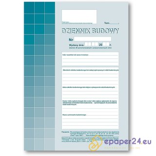 Dziennik budowy A4 (offset)