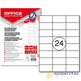 Etykiety Office Products A4 70x37mm białe (100)