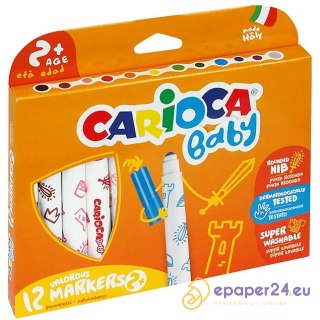 Flamastry Carioca Baby Maxi Point 12 kolorów