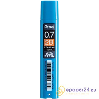 Grafity do ołówków Pentel Ain Stein 0.7mm 2B (12)
