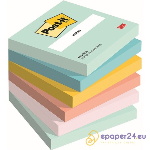 Karteczki Post-it 76x76mm (654-BEA) (6x100) Karteczki Post-it 76x76mm (654-BEA) (6x100)