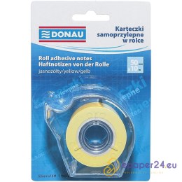 Karteczki w rolce Donau 50mm/10m jasnożółte