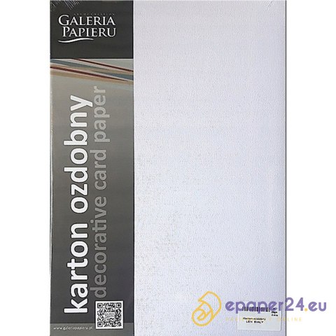 Karton ozdobny Galeria Papieru A4/220g Len biały (20) Karton ozdobny Galeria Papieru A4/220g Len biały (20)