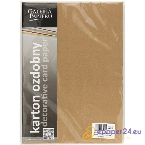 Karton ozdobny Galeria Papieru A4/230g Kraft ciemnobeżowy (20) Karton ozdobny Galeria Papieru A4/230g Kraft ciemnobeżowy (20)