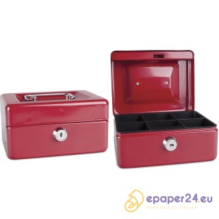 Kasetka na pieniądze Donau 152x80x115mm czerwona
