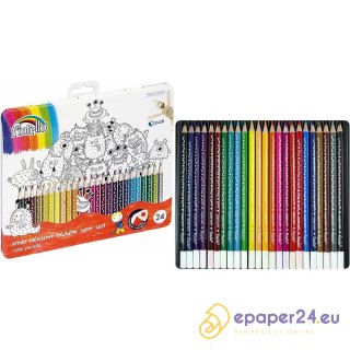 Kredki ołówkowe Fiorello Super Soft 24 kolory