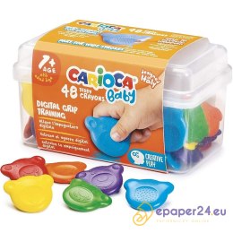 Kredki świecowe Carioca Baby Teddy 48 kolorów