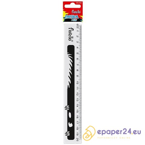 Linijka plastikowa Fiorello 20cm Linijka plastikowa Fiorello 20cm
