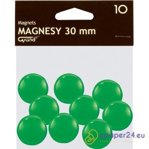 Magnesy do tablic Grand śr.30mm zielone (10) Magnesy do tablic Grand śr.30mm zielone (10)