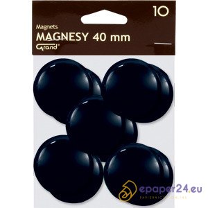 Magnesy do tablic Grand śr.40mm czarne (10) Magnesy do tablic Grand śr.40mm czarne (10)