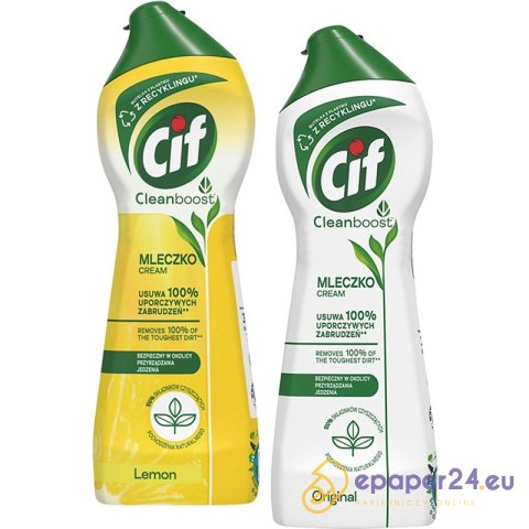 Mleczko do czyszczenia Cif Cleanboost 300g Lemon Mleczko do czyszczenia Cif Cleanboost 300g Lemon