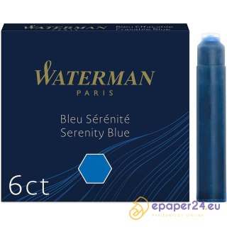 Naboje atramentowe Waterman International niebieskie (6)