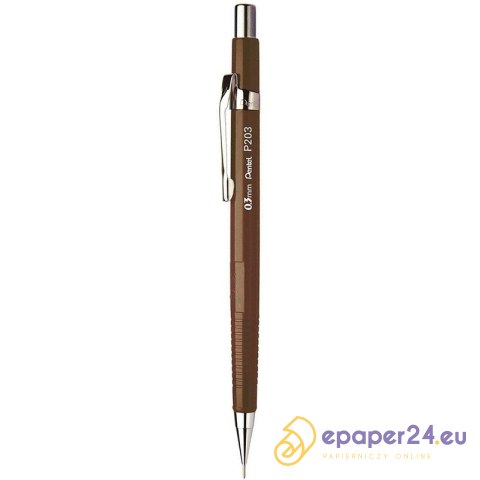 Ołówek automatyczny Pentel P203 0.3mm brązowy Ołówek automatyczny Pentel P203 0.3mm brązowy