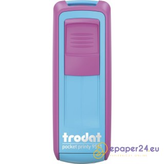 Pieczątka Trodat Pocket Printy 9511 różowo-turkusowa