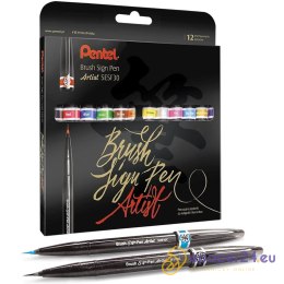 Pisaki pędzelkowe Pentel Brush Sign Pen Artist SES