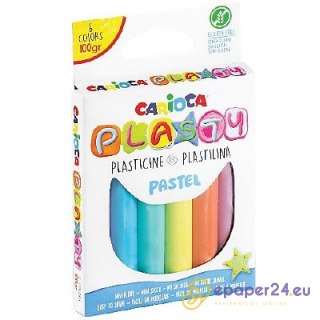 Plastelina Carioca Plasty 100g 6 kolorów