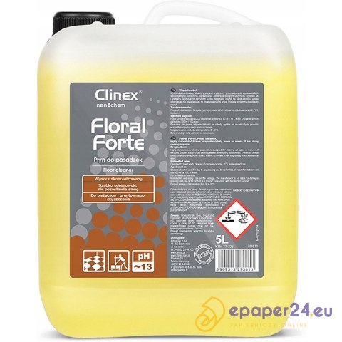 Płyn CLINEX Floral Forte 5L, do czyszczenia posadzek Płyn CLINEX Floral Forte 5L, do czyszczenia posadzek