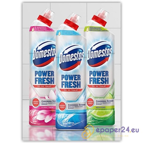Płyn do WC Domestos Power Fresh 700ml Ocean Fresh Płyn do WC Domestos Power Fresh 700ml Ocean Fresh